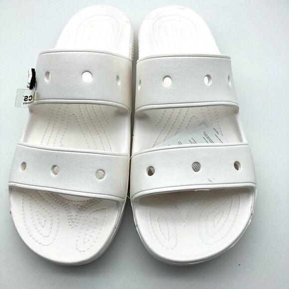 NWT Crocs Classic Unisex White Sandals Size 13/310 - Picture 1 of 9